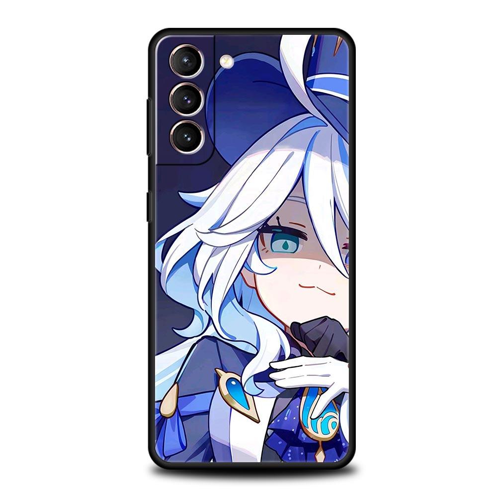 Чехол для телефона Genshin Impact Милая Фурюна Для Samsung Galaxy S25 Edge S24 S23 S22 S20 Ultra S21 FE 5G S10 Plus Мягкий ТПУ Чехол