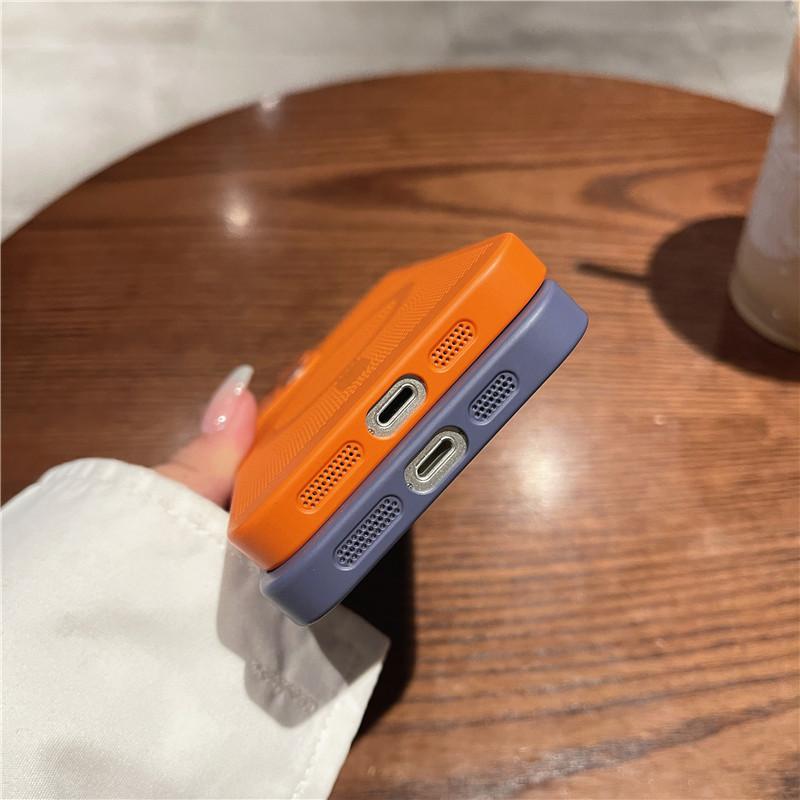 Full Cover Heat Dissipation Magnetic Case With Lens Film For Apple iPhone 14 13 Plus Pro Max Anti-fingerprint Grid Hard PC Back Protector Shell