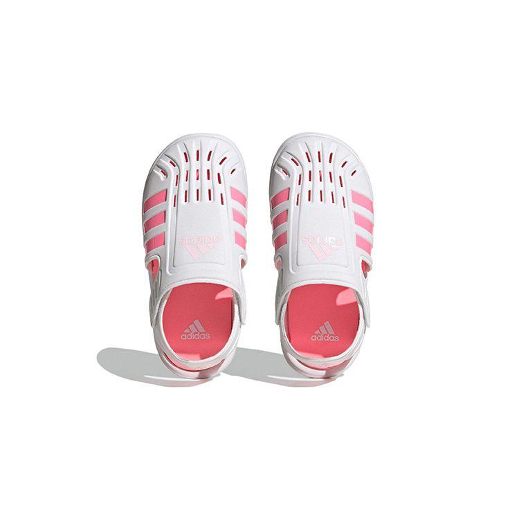 Adidas Летние сандалии с закрытым носком J White Beam Розовые детские кроссовки Cloud-White Clear-Pink H06320
