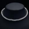 Elegant Rhinestone Collar Necklace - Single Row, Full Diamond Bridal Jewelry