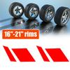 6 шт. универсальные водонепроницаемые светоотражающие наклейки на колеса, наклейки на автомобильные шины, декоративные наклейки на внешнюю часть автомобиля, автомобильные аксессуары