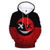 XOXO Pattern Модный Дьявол Улыбающееся Лицо 3D Печатные Толстовки С Капюшоном Мужчины Женщины Модные Повседневные Забавные Пуловеры Хип-Хоп Толстовки