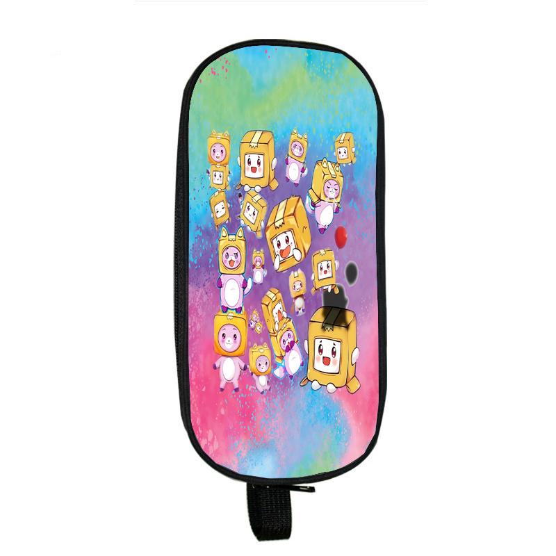 Lankybox Boxy And Foxy робот-пенал большая коробка для хранения портативная сумка для ручек для девочек двухслойная школьная сумка Kawaii чехол для канцелярских принадлежностей