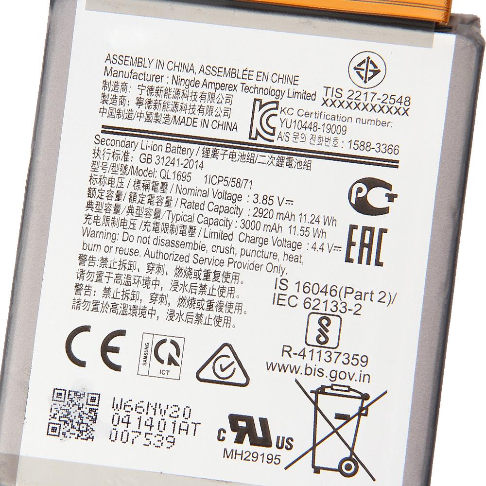 Сменный аккумулятор QL1695 для Samsung Galaxy A01, аккумуляторная батарея для телефона 3000 мАч