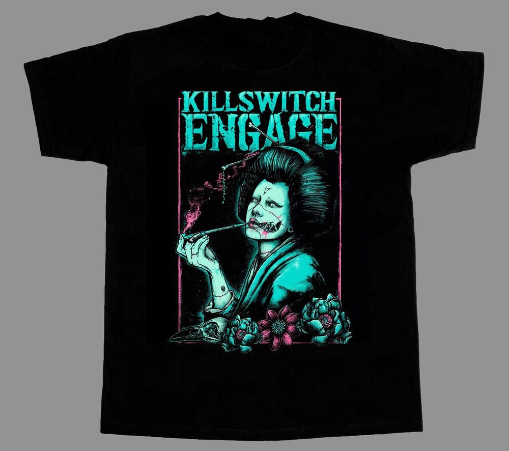 Черная футболка Killswitch Engage Хлопок Полный размер Унисекс S-5XL Унисекс Футболка