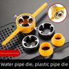 6pcs Plumbing Tap Set Plastic Pipe Thread Tool 6pcs Water Faucet Board Teeth Manual Easy Threading Wrench Set for 4mm, 6mm, and 1 Inch PVC Pipes
