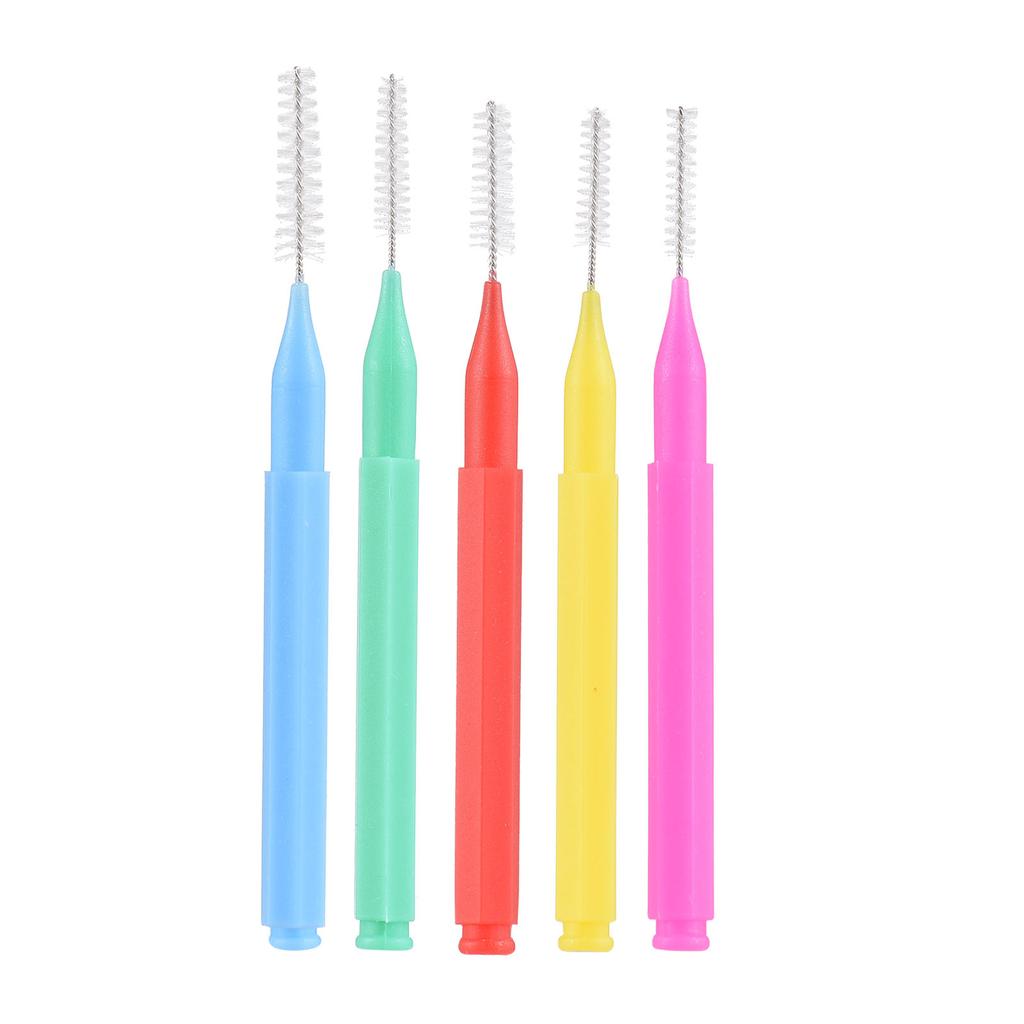 100 Pieces Interdental Brushes Dental Floss Toothpick Orthodontic Braces Brush Tooth Cleaning Tool Oral Care