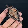 Bird eye Rhyolite 999 Copper Wire Wrapped Pendant, Handmade Gemstone Jewelry Pendant Gift For Birthday