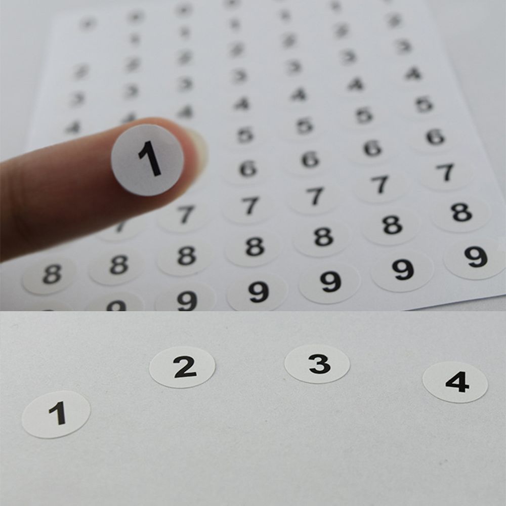 Sheets Box Paper Classification Sticky Self Adhesive Number Stickers Package Label Distinguish Tags