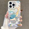 Милый Мультяшный Чехол для Телефона для iPhone 17, 16 Pro, 15 Pro Max, 14 Pro, 13 - Серебристый