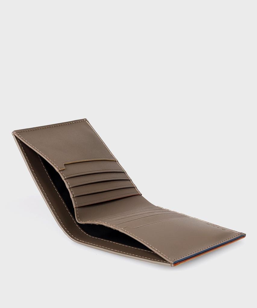 Paul Smith Striped Colored Edge Wallet in Grayish Beige
