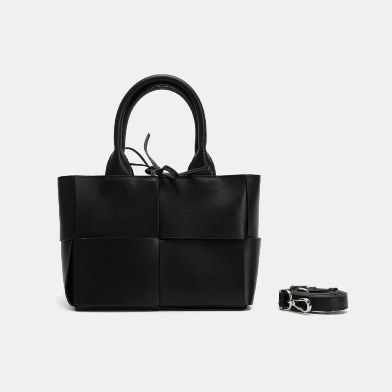 Простая модная повседневная сумка большой емкости из воловьей кожи, плетеная сумка-тоут, диагональная сумка Span