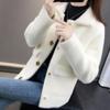 Autumn and Winter Korean Version of The Thickened Women's Short Jacket Imitation Mink Velvet Loose Sweater Women's Knitted Cardigan