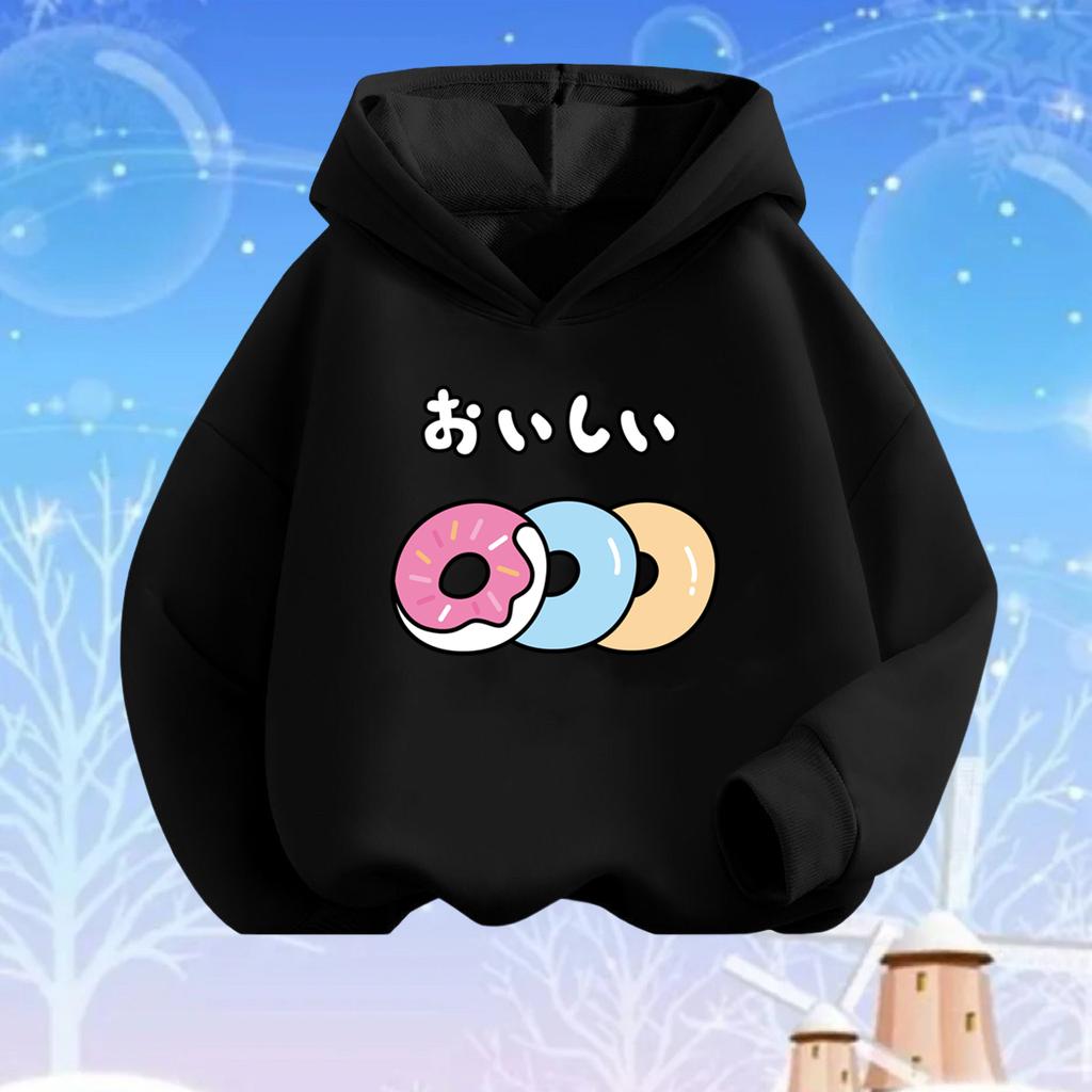 Каваи Персиковый Сок Узор Летний Напиток Принт Толстовки Девочки Толстовка с Капюшоном Мягкий Топ