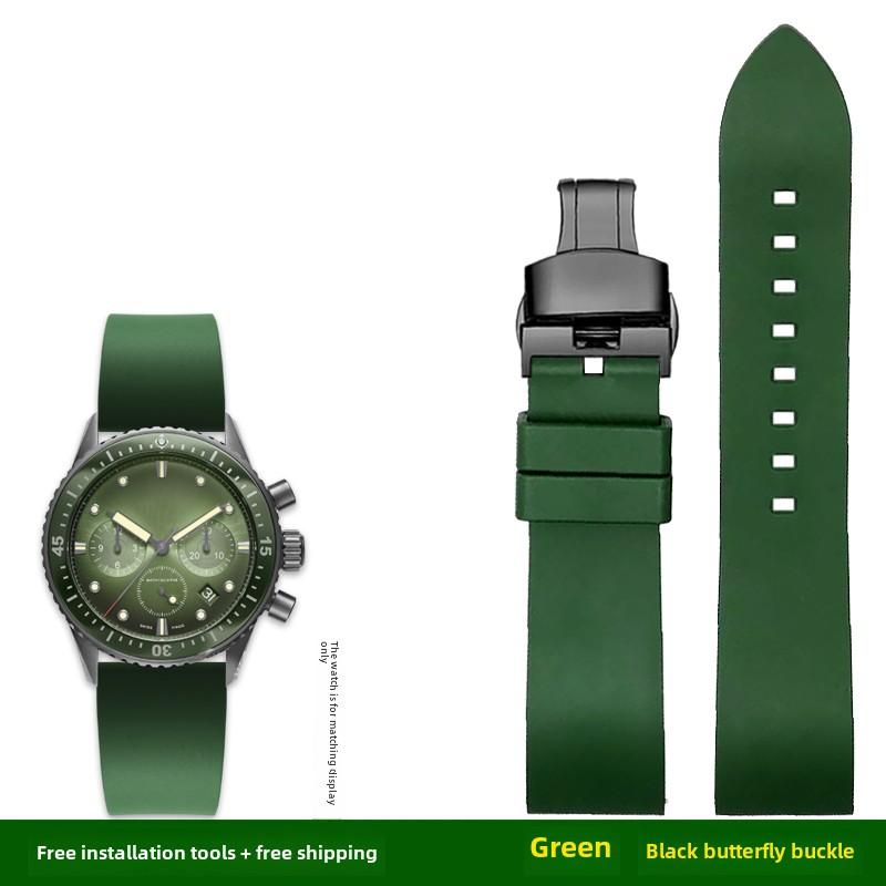 20 мм 23 мм Резиновый Ремешок Для Blancpain Fifty fathoms 5000 5015 5066 5200 Быстросъемный Ремешок Для часов Для мужчин женщин универсальный Браслет