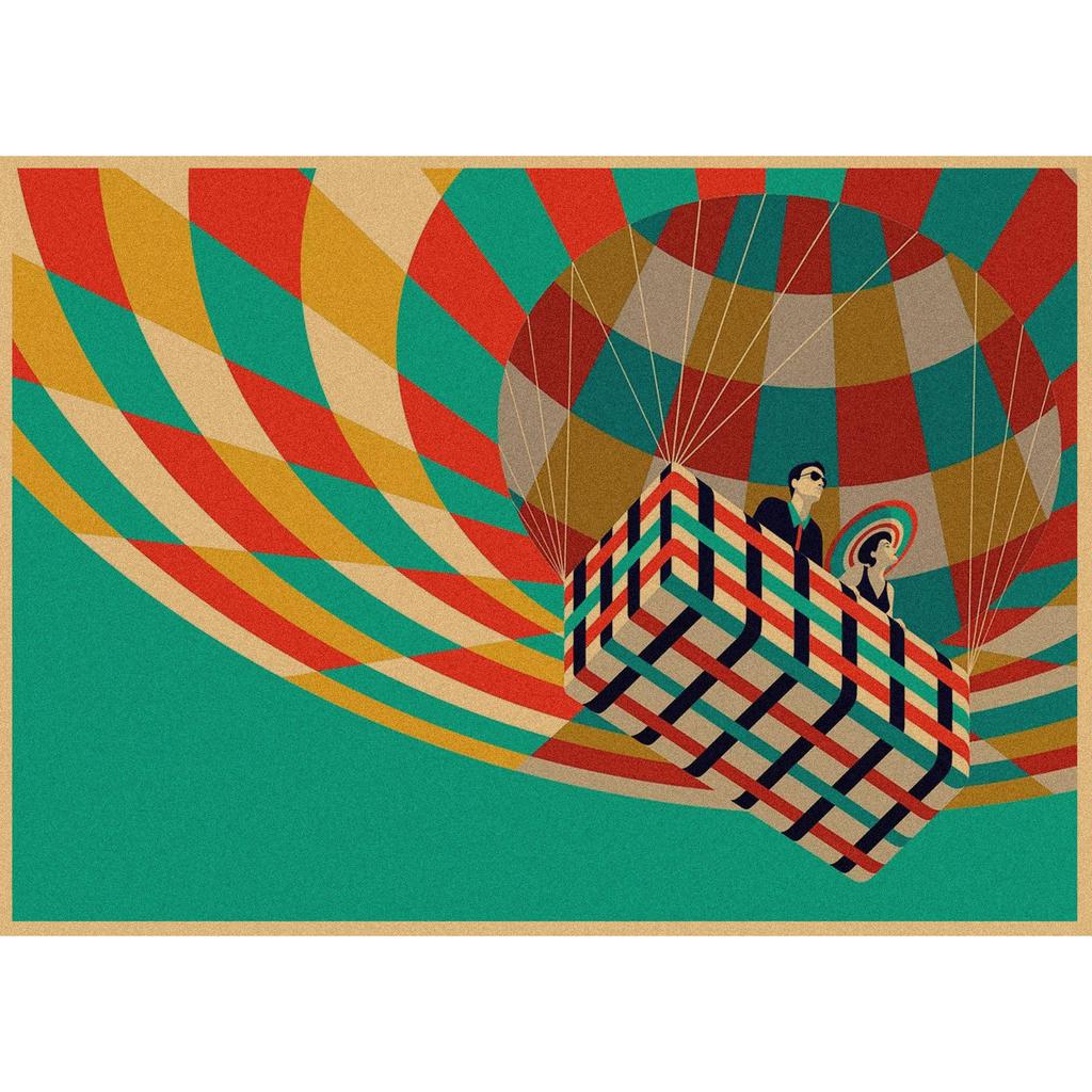 Malika Favre Retro Girl Illustration Kraft Paper Poster for Bar or Cafe Wall Decor