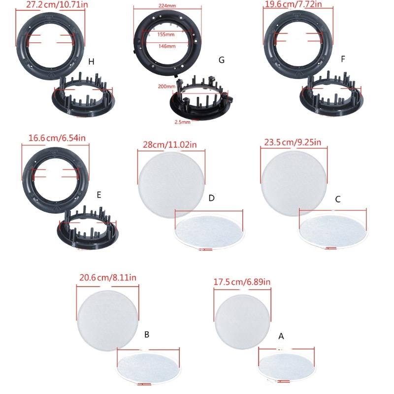 4/5/6.5/8-дюймовый Потолочный Динамик Крышка Декоративная Круглая Металлическая Сетка Решетка Держатель Решетки Потолочного Динамика Монтажное Основание