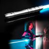 YDDSABER Lightsaber LED Blade Metal Hilt Force FX Sound Effects Equipped with Sensor Rechargeable Light Up Sword (Silver Hilt Ice Blue Blade)