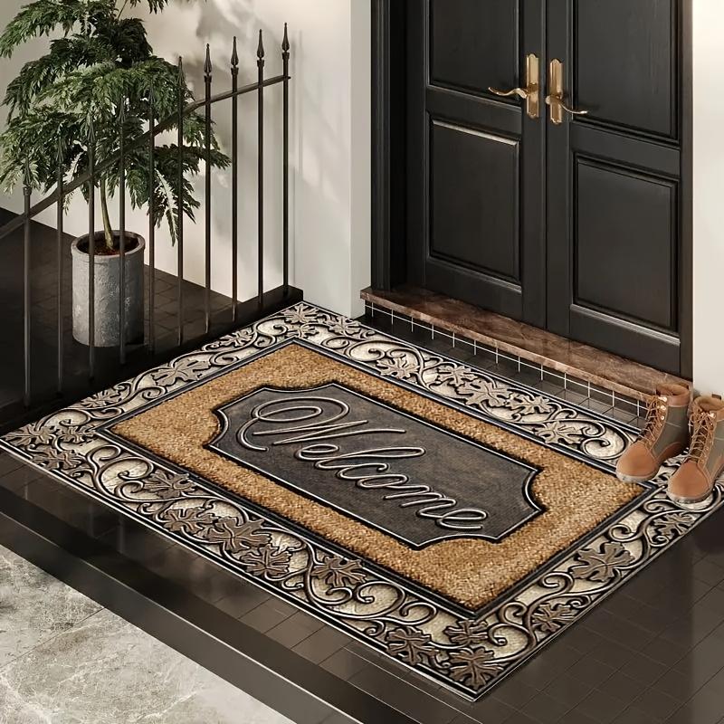 Креативный придверный коврик Фланелевый коврик с нескользящим основанием Домашний Американский Ретро Коврик для прихожей Удобный на ощупь Домашний декор