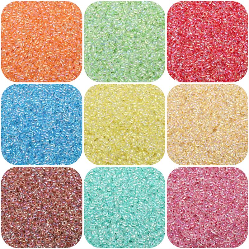 Высококачественные стеклянные бусины, иллюзорный жемчуг, светлое крашение, бусины для серег, браслетов, ювелирных изделий своими руками, изготовление аксессуаров