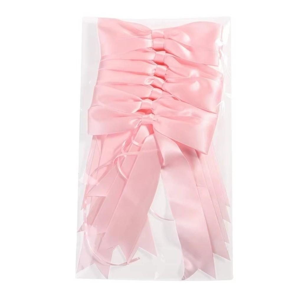 1set Hanging Bowknot Banner Baby Shower Decoration Christmas Ribbon Pink Bow Ribbon Home Ornament