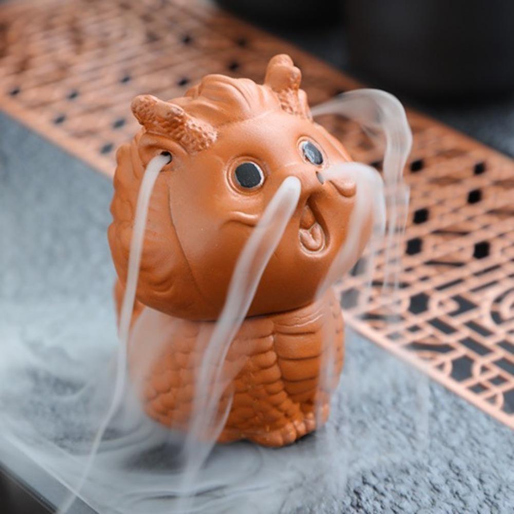 Dragon God Beast Table Decoration Figurines Desktops Animal Ornament Purple Clay Tea Pet  Tearoom