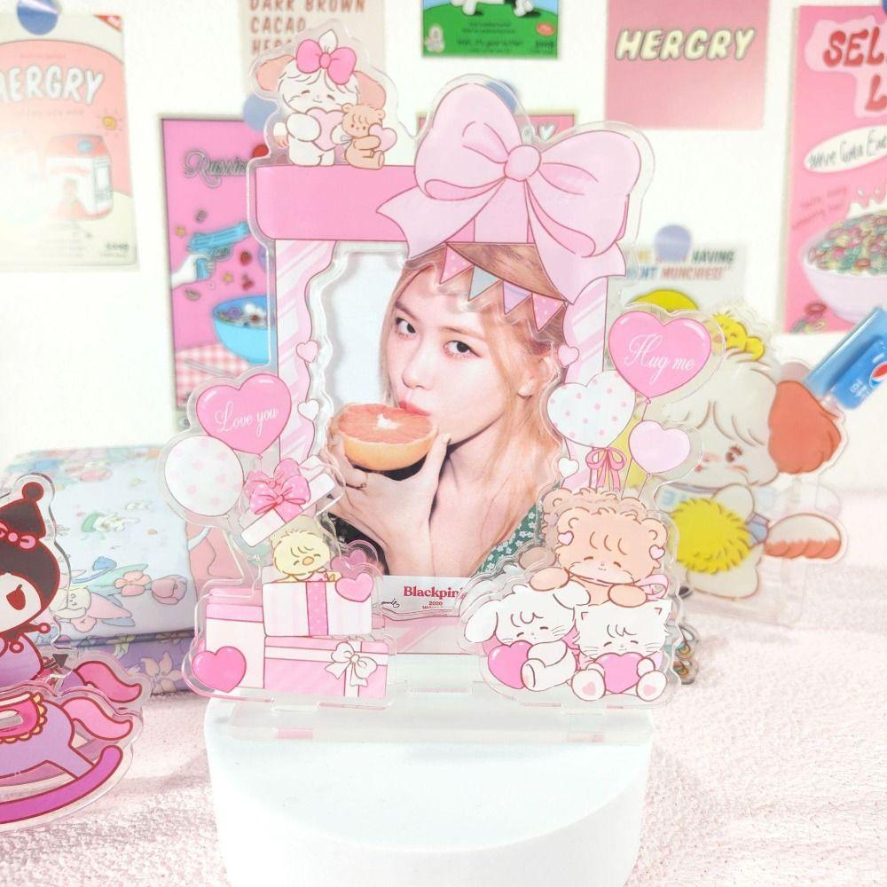 Dustproof Idol Card Display Stand Transparent Photo Frames Cute Photo Card Holder Gifts