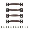 4pcs Barn Door Drawers Handles Bows-Shaped Metal Wardrobe Cabinet Pulls Iron Furniture Knob for Home Decoration