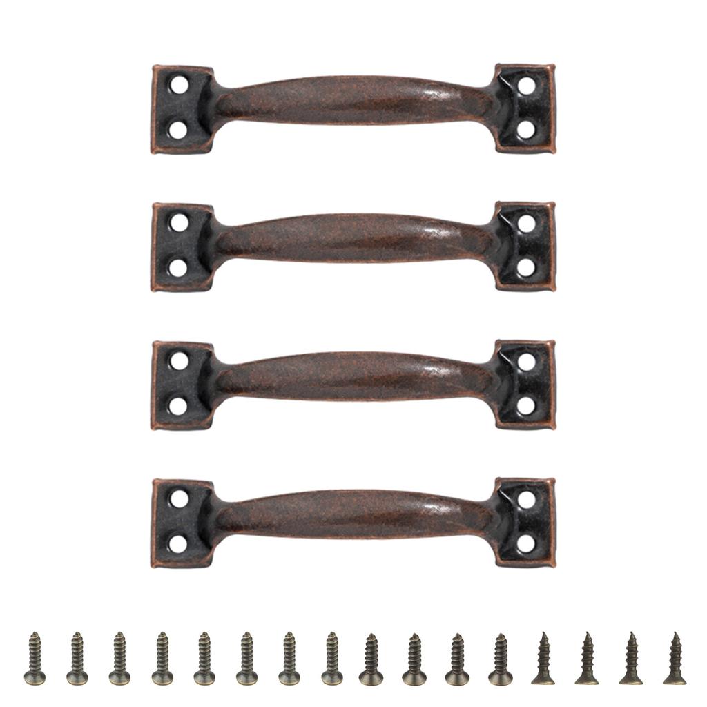 4pcs Barn Door Drawers Handles Bows-Shaped Metal Wardrobe Cabinet Pulls Iron Furniture Knob for Home Decoration