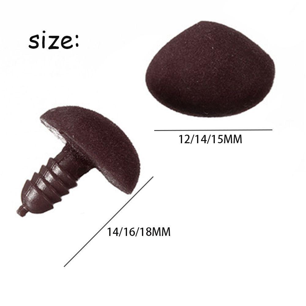 10pcs/bag New Toys Craft Velvet Dolls Accessories Plastic Triangle Nose Bear Buttons