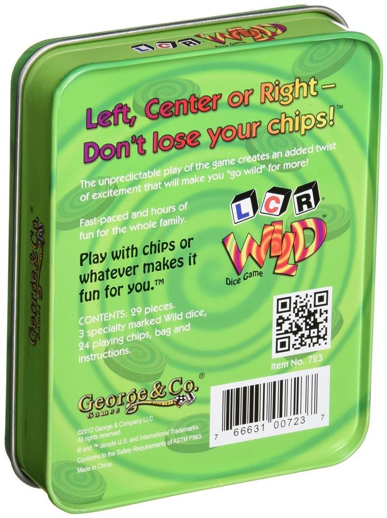 George and Company GEO0723 LCR Wild Dice Game (R)