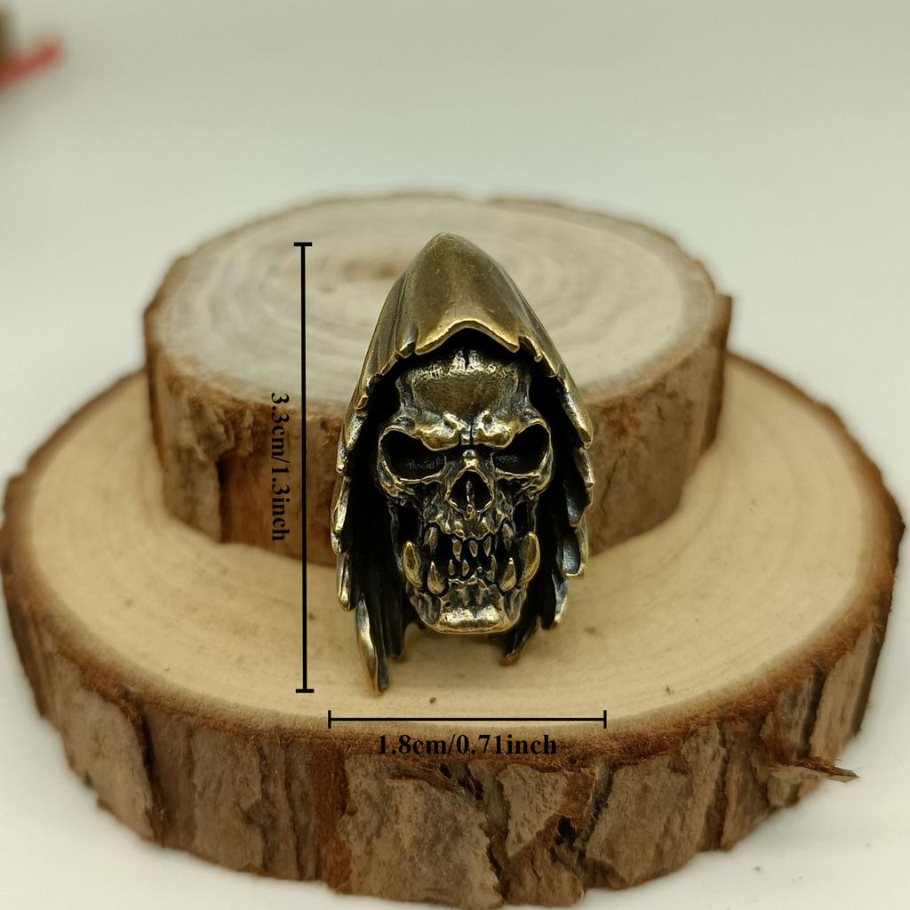 Brass Rogue Orc Head Knife Beads Lanyard Pendants Jewelry Outdoor EDC Hangings DIY Paracord Keychains Accessories