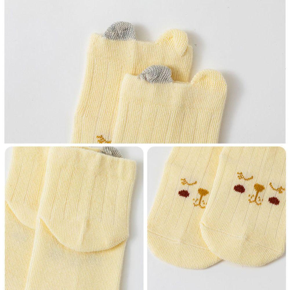 8Pairs Breathable Toddle Short Tube Socks Cat Rabbit Children Cartoon Socks  Autumn