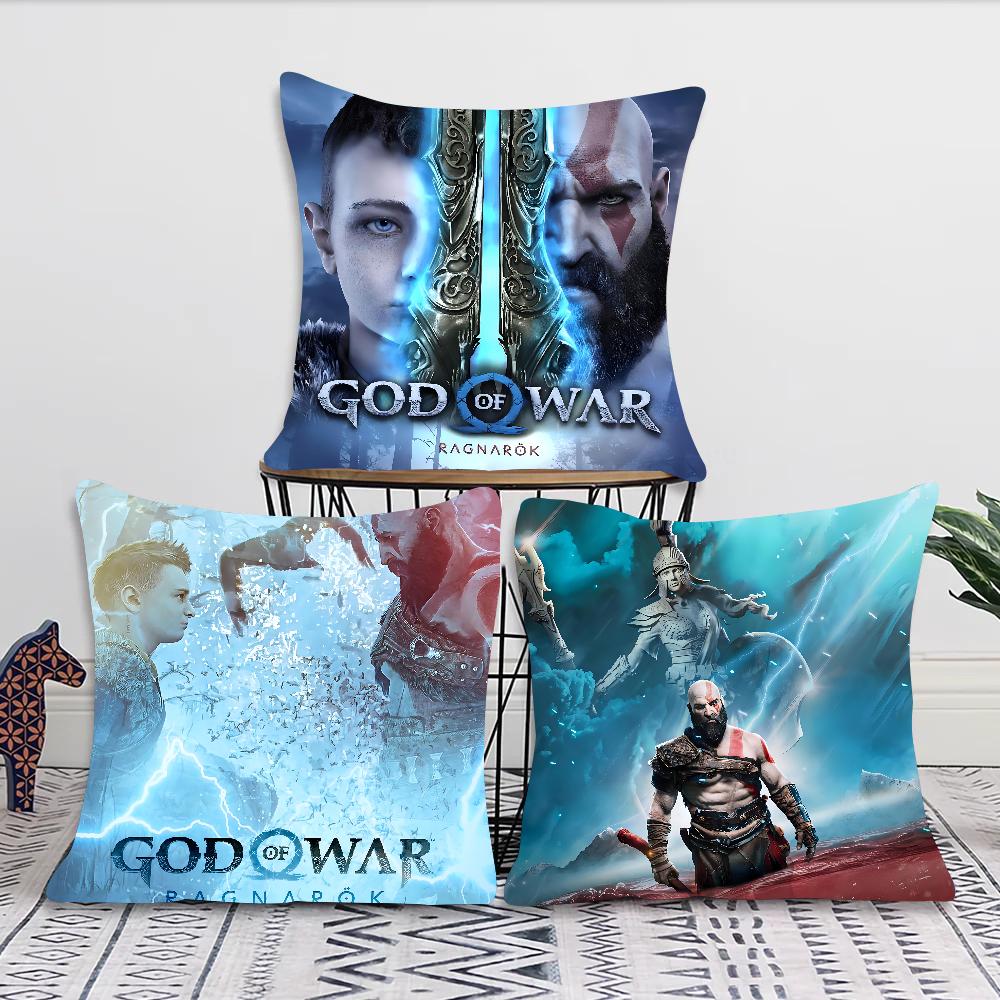 Игровой G-God Of War Ragnarok Наволочка Квадратная Подушка Спальня Диван Отдых Комфортная Подушка Автомобиль Гостиная Домашний Декор