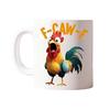 F-Caw-F Rooster Mug Ceramic Coffee Mug 400ml Hidden Message Tea Cup Sarcastic Gift for Tea And Coffee Lovers