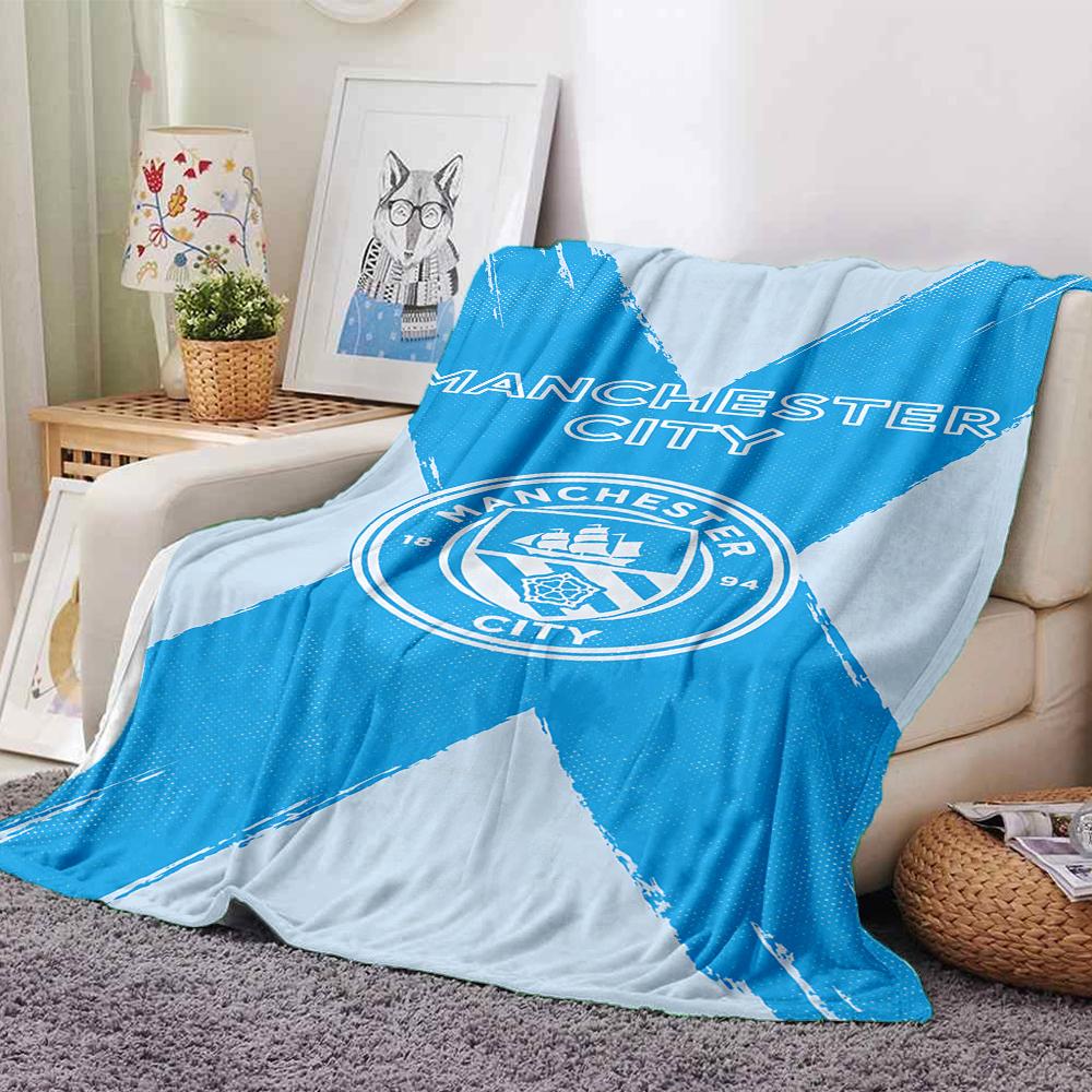 Manchester Football Club Crest Blankets Flannel Printed Breathable Warm Throw Blanket for Home Office Bedspreads 0708a6