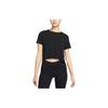 (WMNS) Nike Solid Color Round Neck Loose Short Sleeve T-shirt Black Women's DM7026-010