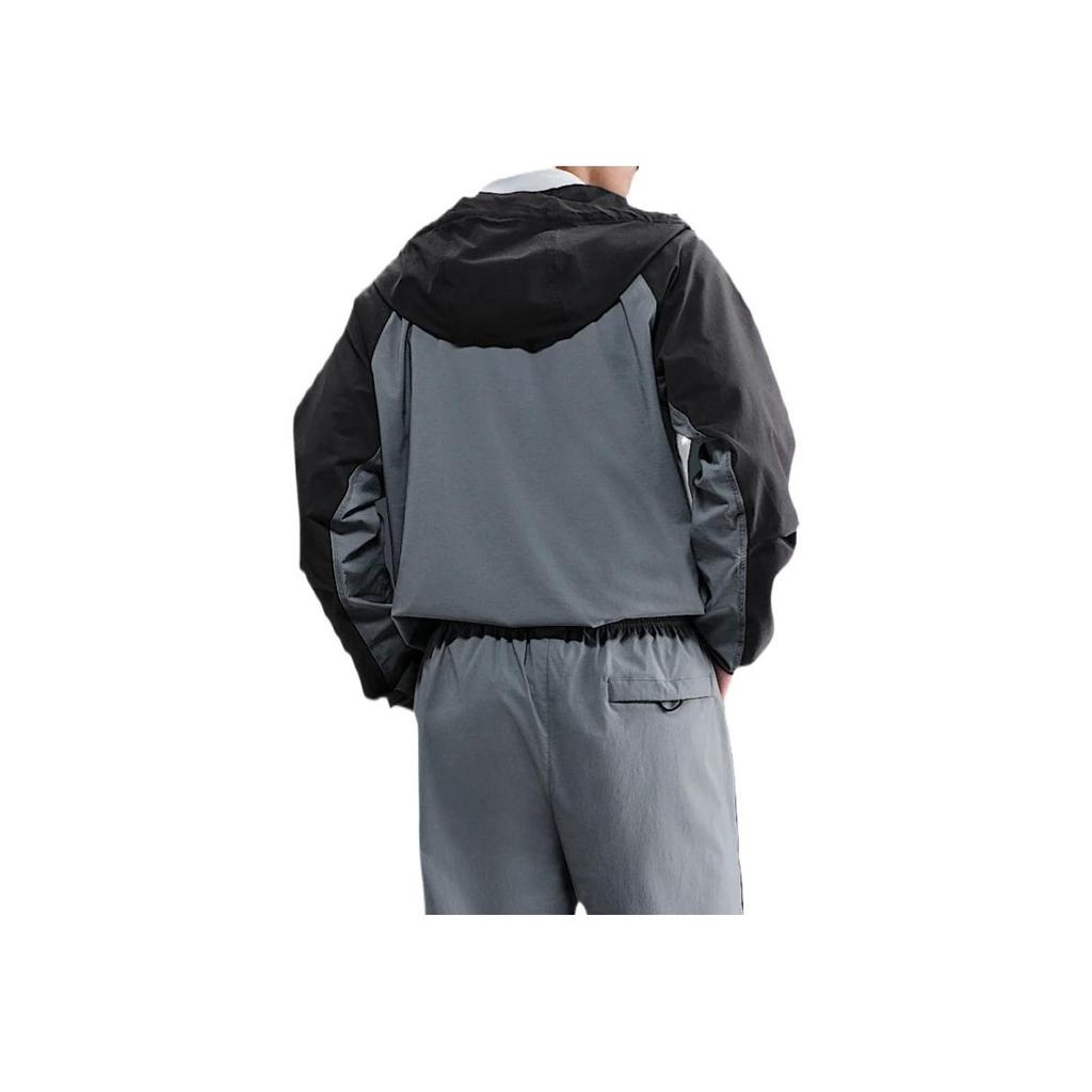 Nike Технологичная ветровка Удобная Классическая Модная Универсальная Куртка с капюшоном Мужские Куртки Черный Серый HM7152-065