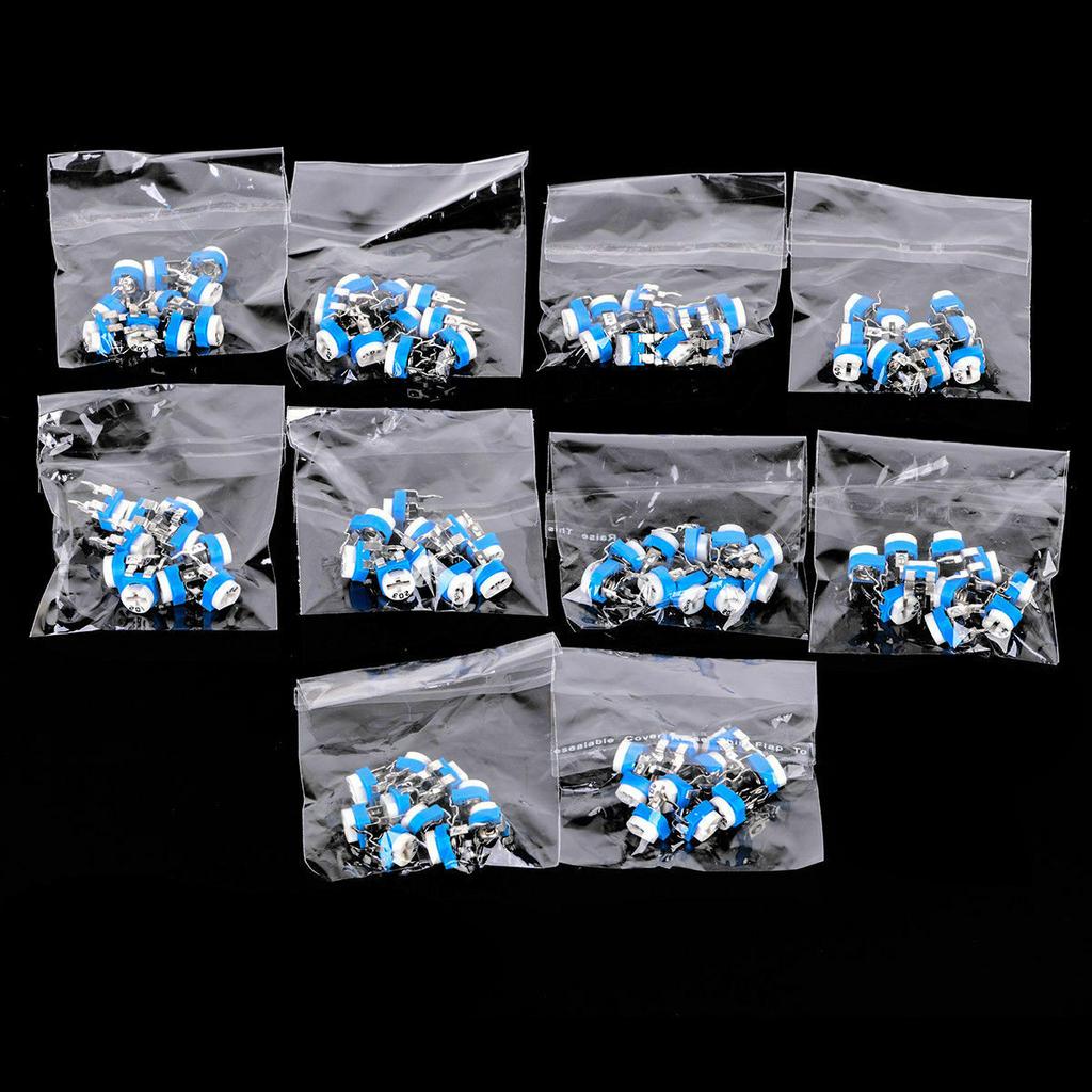 100/130 шт. потенциометр, регулируемый резистор, комплект многооборотного триммера, потенциометр