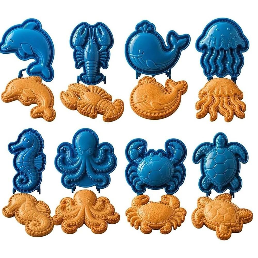 Turtle Dolphin Crab Ocean Filled Pie Press Collection DIY Cookie Emboss Mold Holiday Gathering