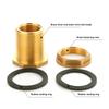 1/2 шт. Латунные шестигранные муфты с резиновыми прокладками G3/8" x G1/2" Для бочек для дождевой воды, фитингов для баков и соединений труб