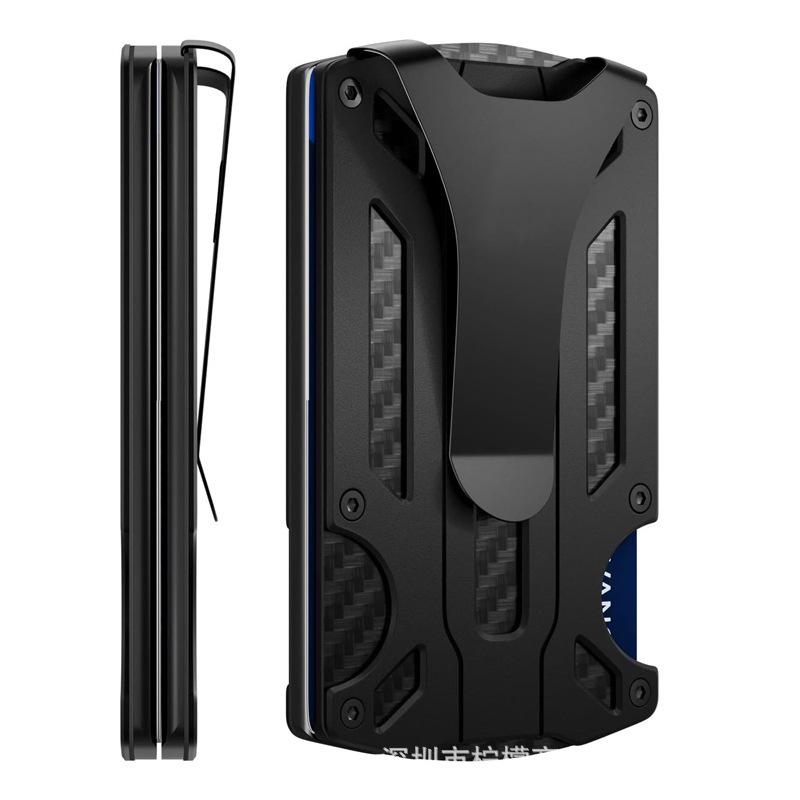 Ультратонкий держатель карт из алюминиевого сплава RFID с защитой от кражи и AirTag для мужчин