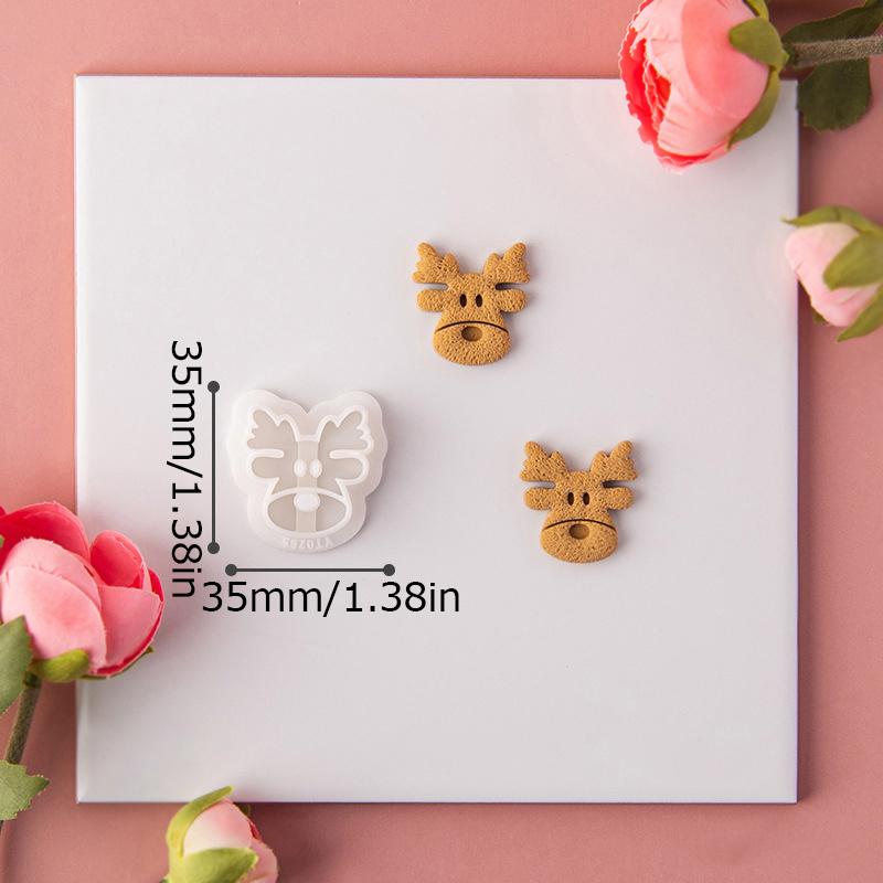 Мультфильм Рождество Новые колокольчики носки хрустальный шар форма для резки ювелирные изделия кулон тиснение инструменты DIY мягкая керамика серьги глиняная форма