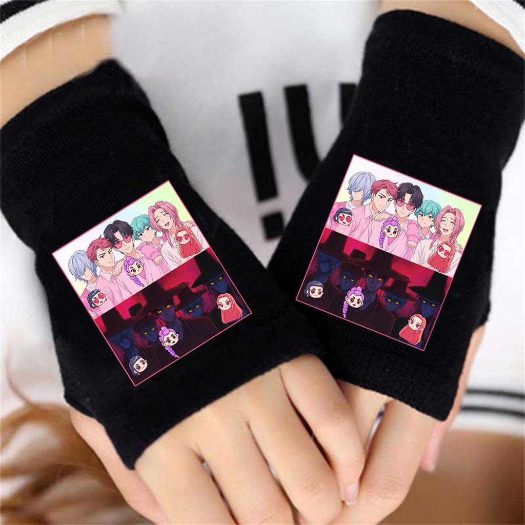 Cartoon Printed Fingerless Gloves For Boys And Girls