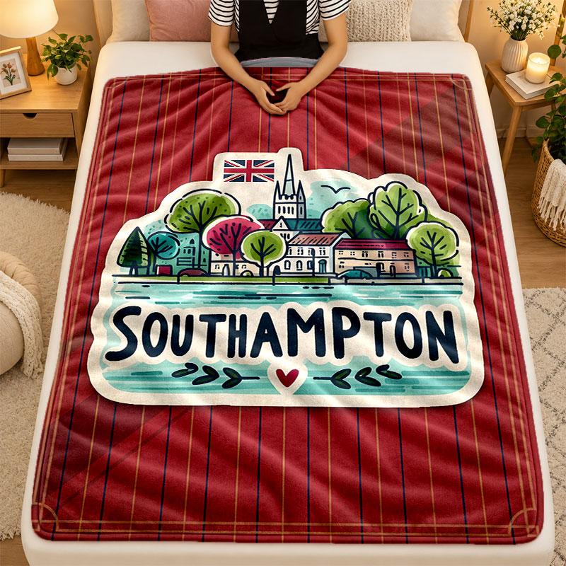 Flannel BlanketSouthampton Warm Soft Throw Blanket for Indoor Sofa Bed Living Room Use