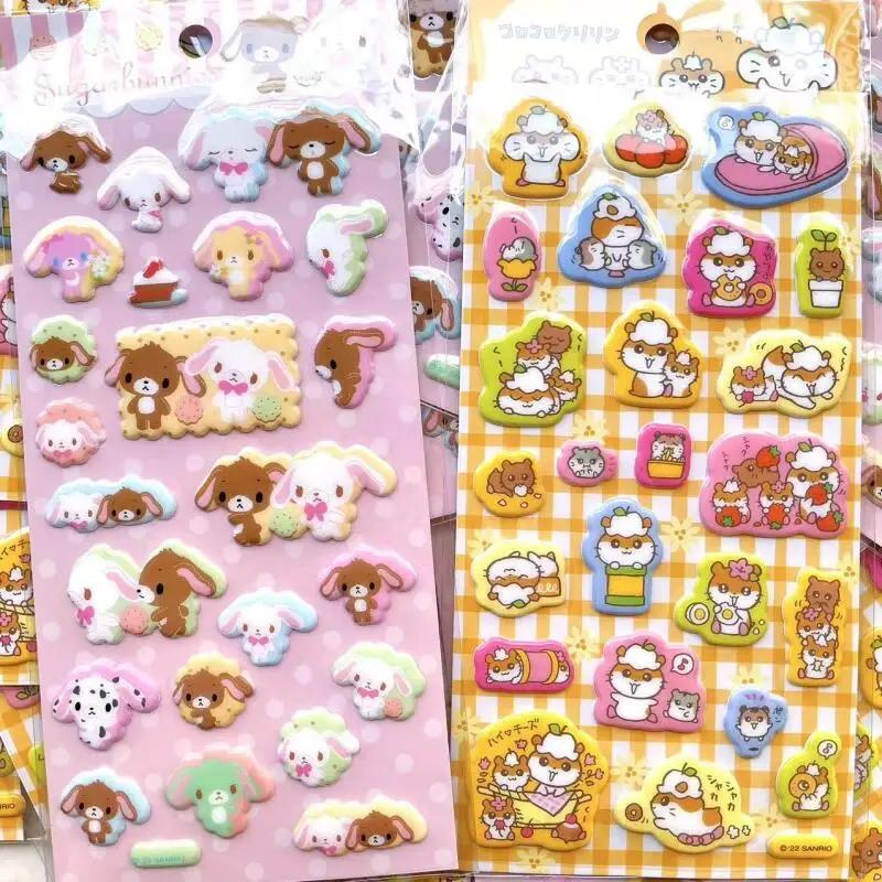 Новые Sanrio Usahana Sugarbunnies 3D Стикеры-пузыри Игрушка Декоративные наклейки для дневника девочки Чехол для телефона DIY Украшение для камеры Игрушка Подарок