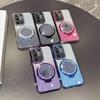 KEYSION Магнитный чехол для телефона с блестками и драгоценностями для Samsung Galaxy S25 Ultra 5G S24+ Plus S23 FE Чехол-подставка с зеркалом для макияжа Противоударный чехол