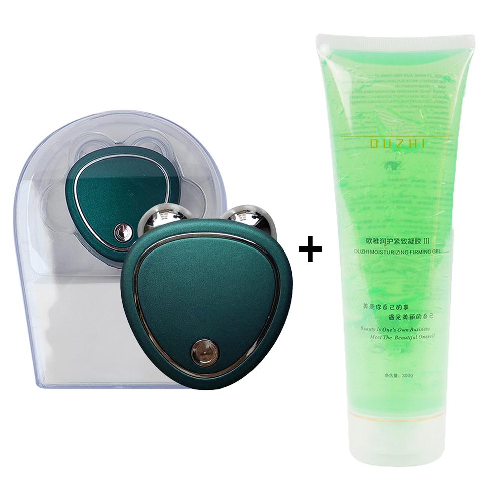 Beauty Massager Холодный гель Микротоковая подтяжка лица V-образный ролик против морщин Подтяжка кожи Омоложение Подтяжка лица Похудение