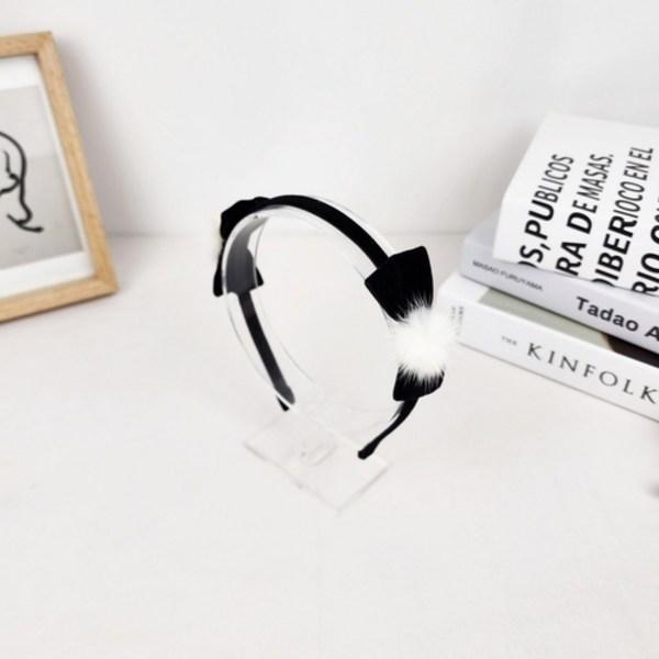 Muitorinda Christmas Velvet Ribbon Eco Mink Ball Hairband