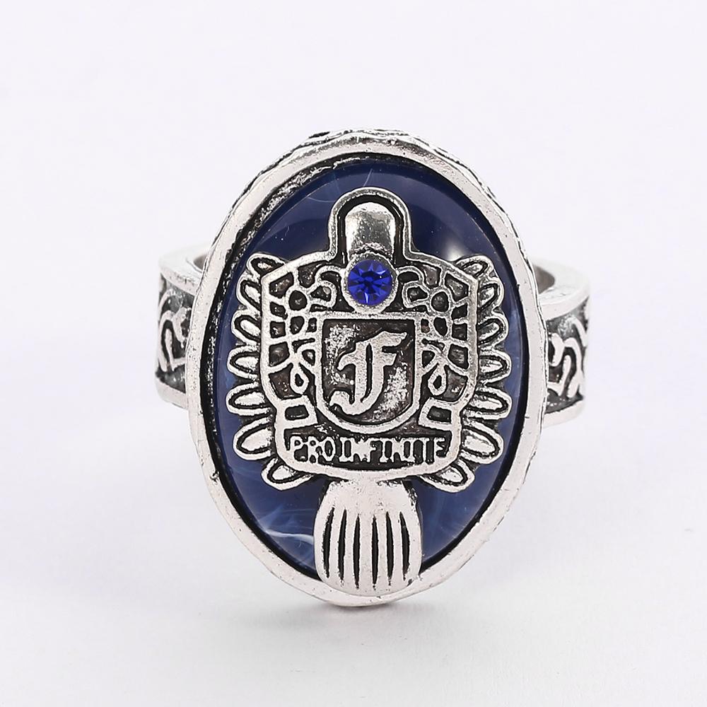 Дневники вампира Кольцо А-Я 26 Букв Для Женщин и Мужчин Алфавитные Инициалы Готическая Бижутерия Сальваторе Дэймон Возрожденный Кольцо Дневного Света